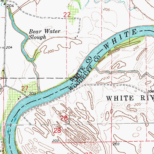 Topographic Map of Dudley Dread, AR
