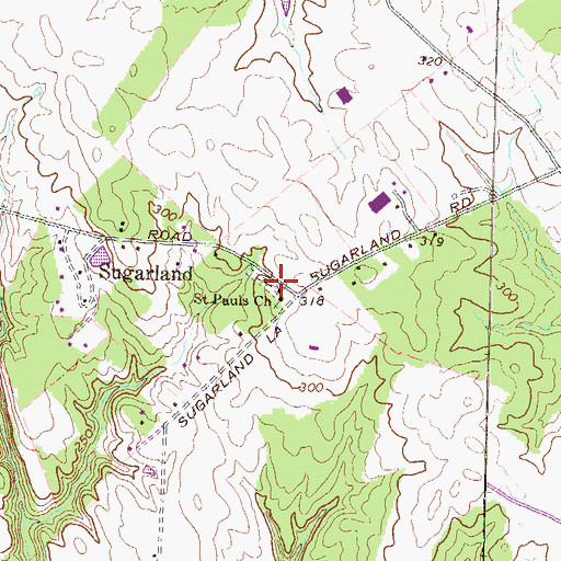 Topographic Map of Saint Paul Community Cemetery, MD