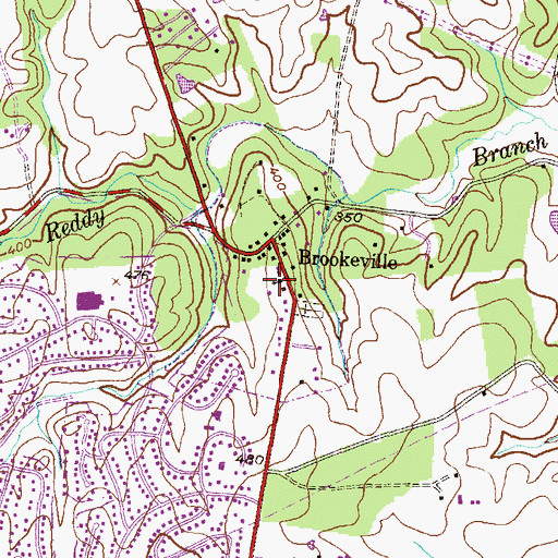 Topographic Map of Salem United Methodist Church, MD