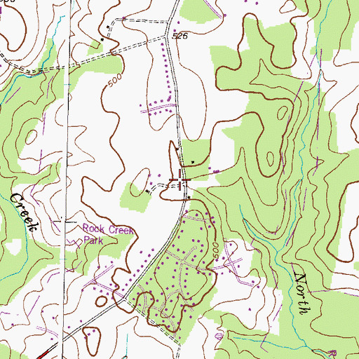 Topographic Map of Montgomery Community Church, MD