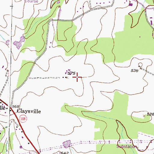 Topographic Map of Oaks Landfill, MD