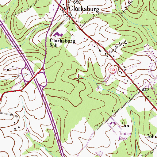 Topographic Map of Gateway 270 Business Center, MD