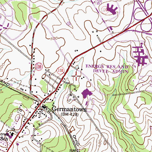 Topographic Map of Northlake Commerce Center, MD