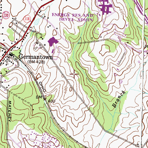 Topographic Map of Germantown Square Shopping Center, MD