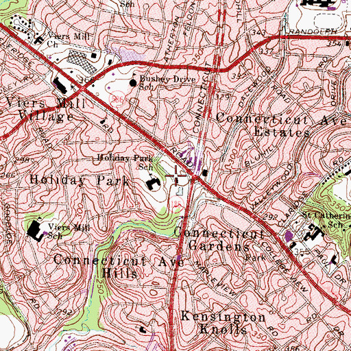 Topographic Map of Senior Citizens Center, MD