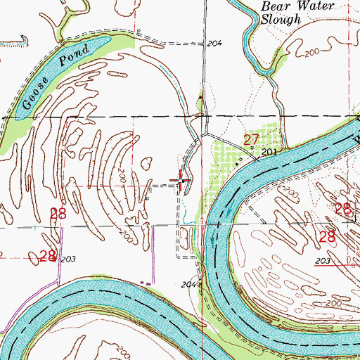 Topographic Map of Russell Place, AR