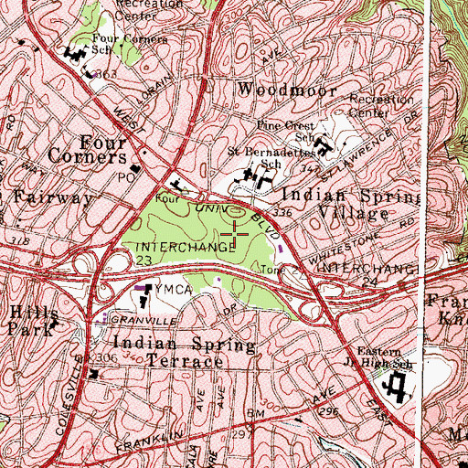 Topographic Map of Sligo Community Building, MD
