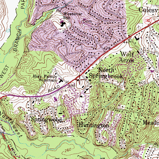 Topographic Map of Korean Baptist Church, MD