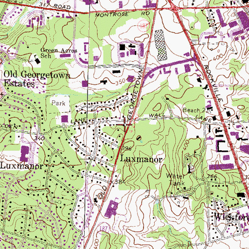 Topographic Map of Magen David Shephardic Congregational Synagogue, MD
