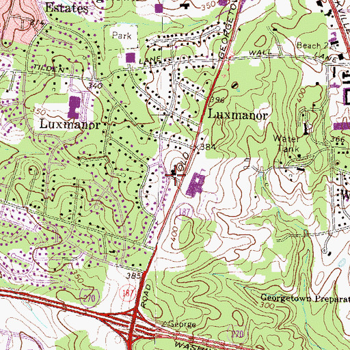 Topographic Map of Trinity Lutheran Church, MD