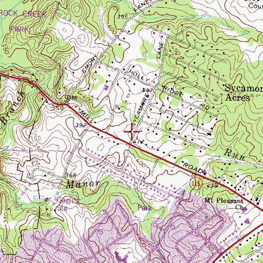 Topographic Map of Norbeck Baptist Church, MD