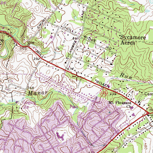 Topographic Map of Rockville Church of the Nazarene, MD