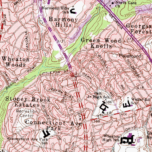 Topographic Map of Faith Baptist Church, MD