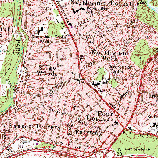 Topographic Map of Holy Family Seminary Church, MD