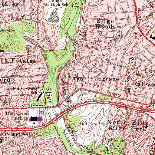 Topographic Map of Marvin Memorial United Methodist Church, MD