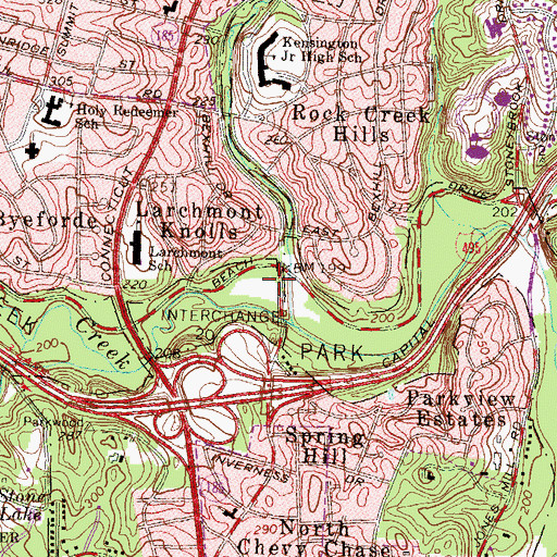Topographic Map of Saint Pauls Methodist Church, MD