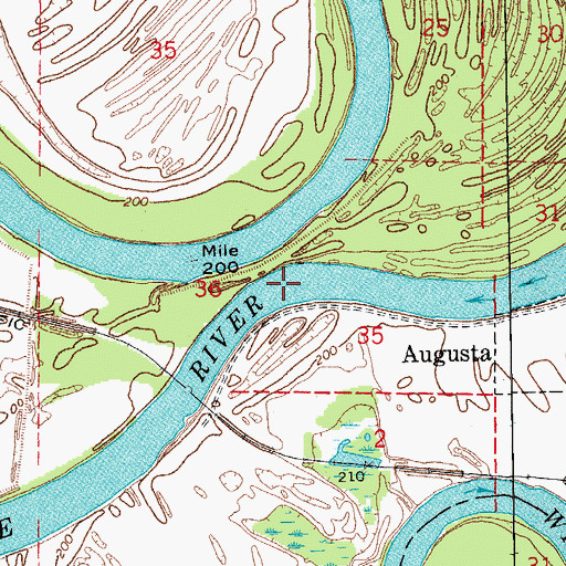 Topographic Map of Bland Reach, AR