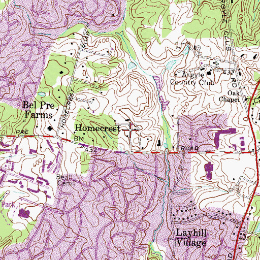 Topographic Map of YMCA Silver Spring Community Branch Park, MD