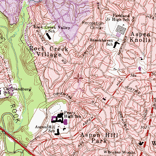 Topographic Map of Arctic Park, MD