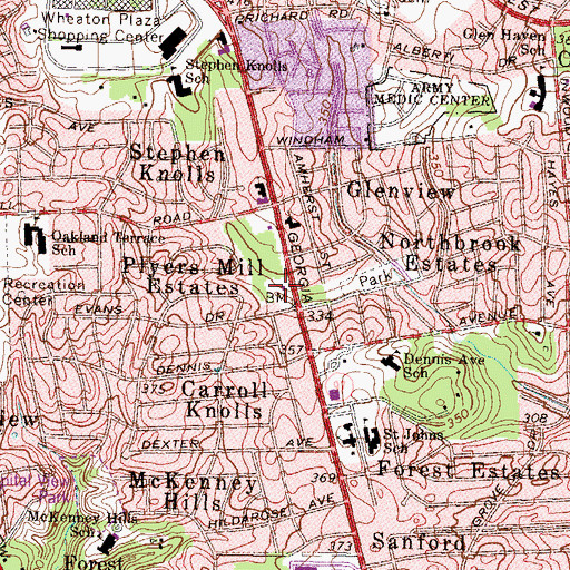 Topographic Map of Maryland College of Arts and Design, MD