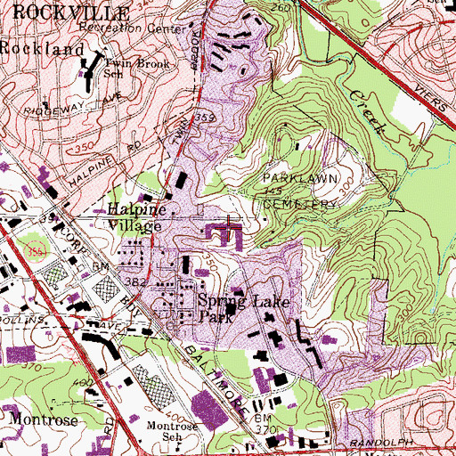 Topographic Map of Department of Health and Human Services, MD