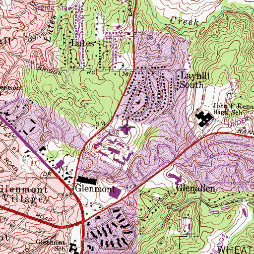 Topographic Map of Maryland - National Capital Park Police Department Montgomery County Division, MD