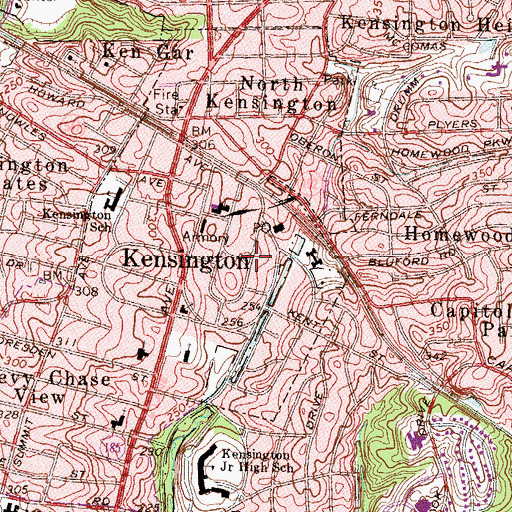 Topographic Map of Noyes Library, MD