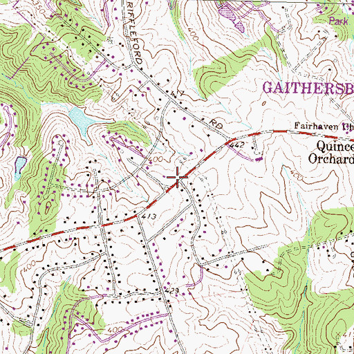 Topographic Map of Fairhaven United Methodist Church, MD