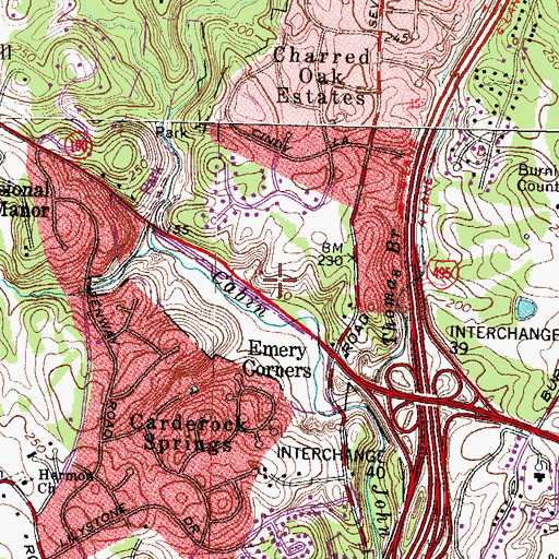 Topographic Map of Cabin John Park Volunteer Fire Department Station 10, MD