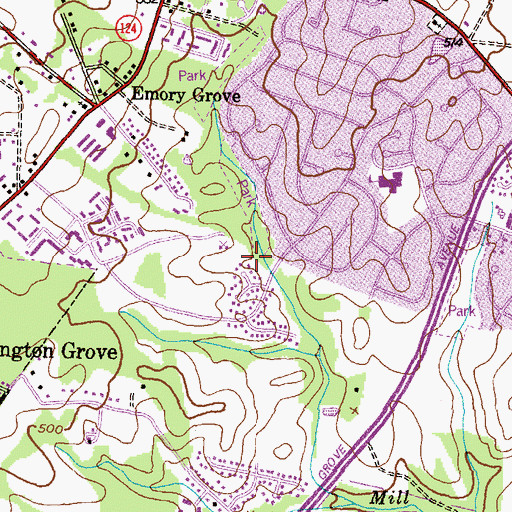 Topographic Map of Muncaster Junior High School, MD