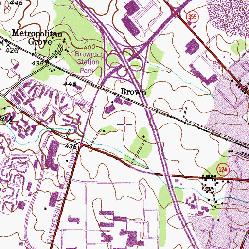 Topographic Map of Quince Orchard Corporate Park, MD