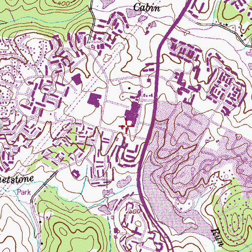 Topographic Map of YMCA, MD