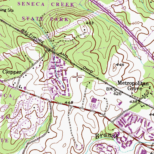 Topographic Map of Bennington Corporate Center, MD