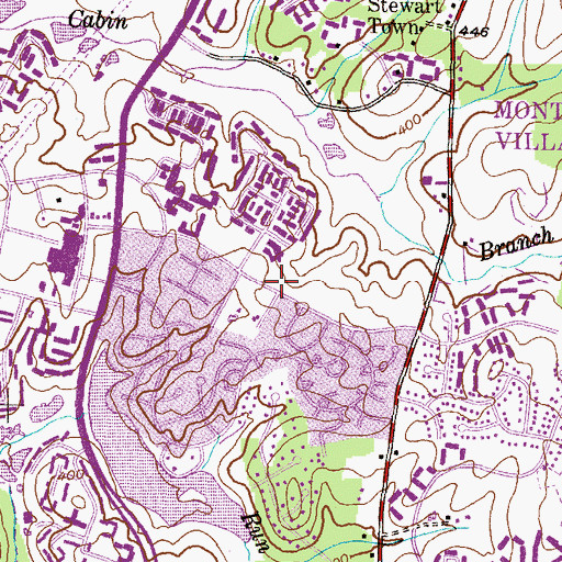 Topographic Map of North Creek Community Center, MD