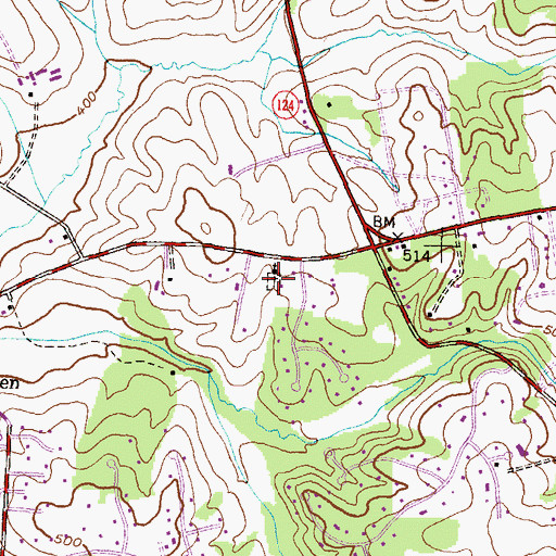 Topographic Map of Goshen Mennonite Cemetery, MD