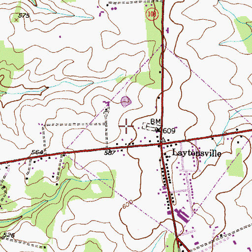 Topographic Map of Saint Paul Methodist Cemetery, MD