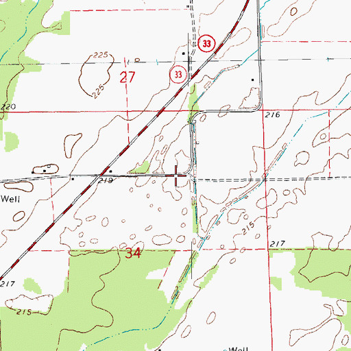 Topographic Map of Mount Olive Church (historical), AR