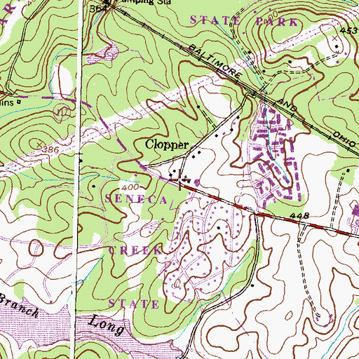 Topographic Map of Saint Rose of Lima Church, MD