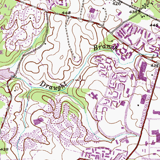 Topographic Map of Gaithersburg Public Works, MD