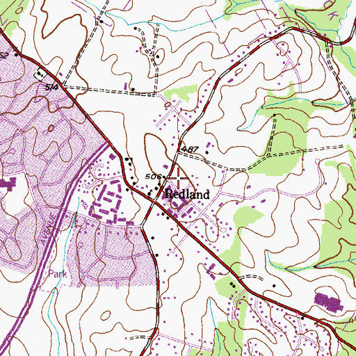 Topographic Map of Millcreek United Methodist Church, MD