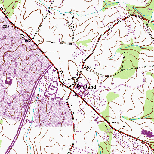 Topographic Map of Saint Lukes Lutheran Church, MD