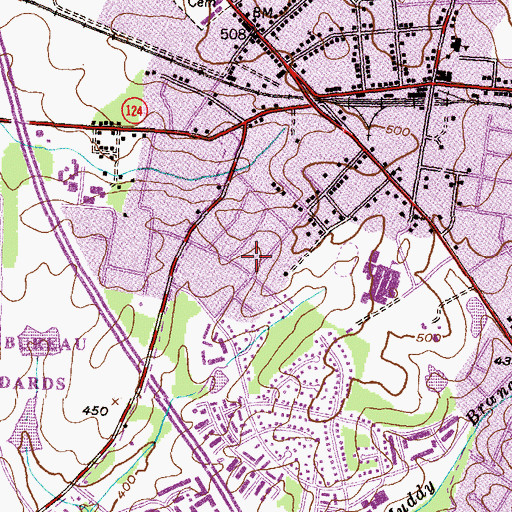 Topographic Map of Calvary Apostolic Church, MD