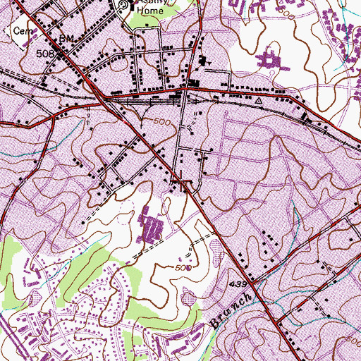 Topographic Map of Church of the Ascension, MD