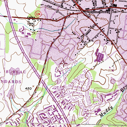 Topographic Map of First Assembly of God Church, MD