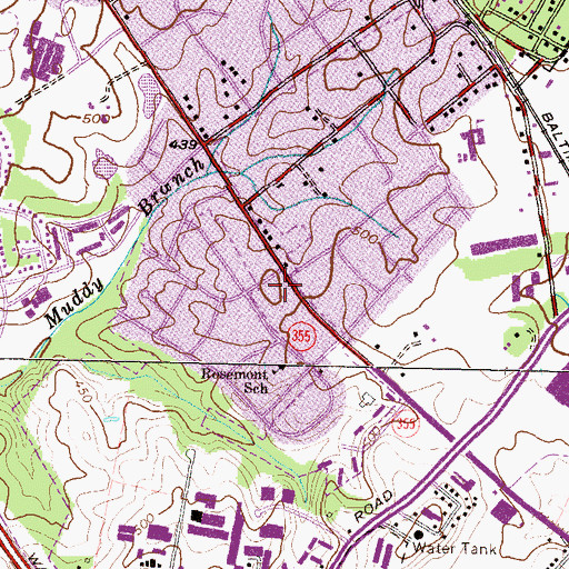 Topographic Map of Epworth United Methodist Church, MD