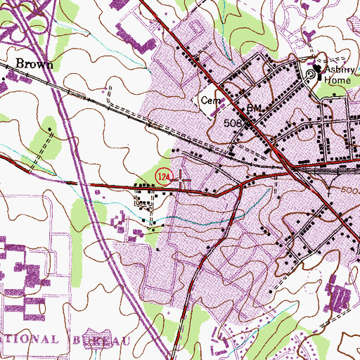 Topographic Map of First Baptist Church, MD