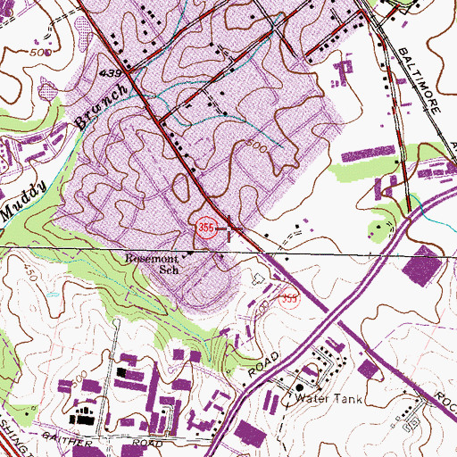 Topographic Map of Good Shepherd Lutheran Church, MD