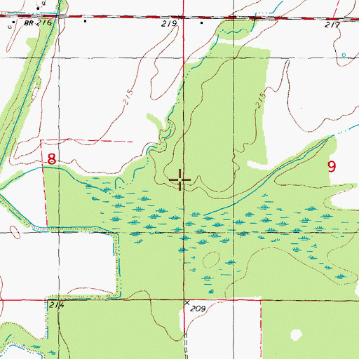 Topographic Map of Straight Lake, AR