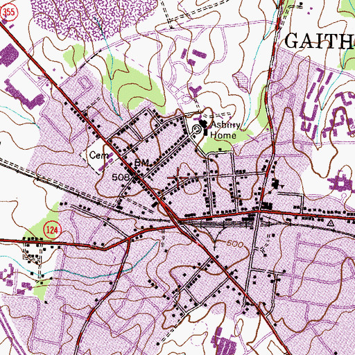 Topographic Map of Interdenomination Church of God, MD