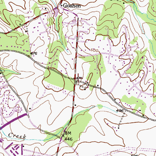 Topographic Map of Church of the Nazarene, MD